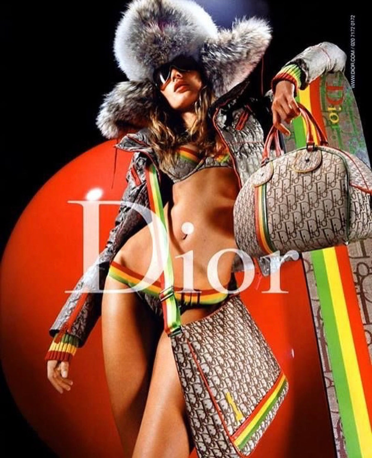 Christian Dior Rasta Bowling Bag