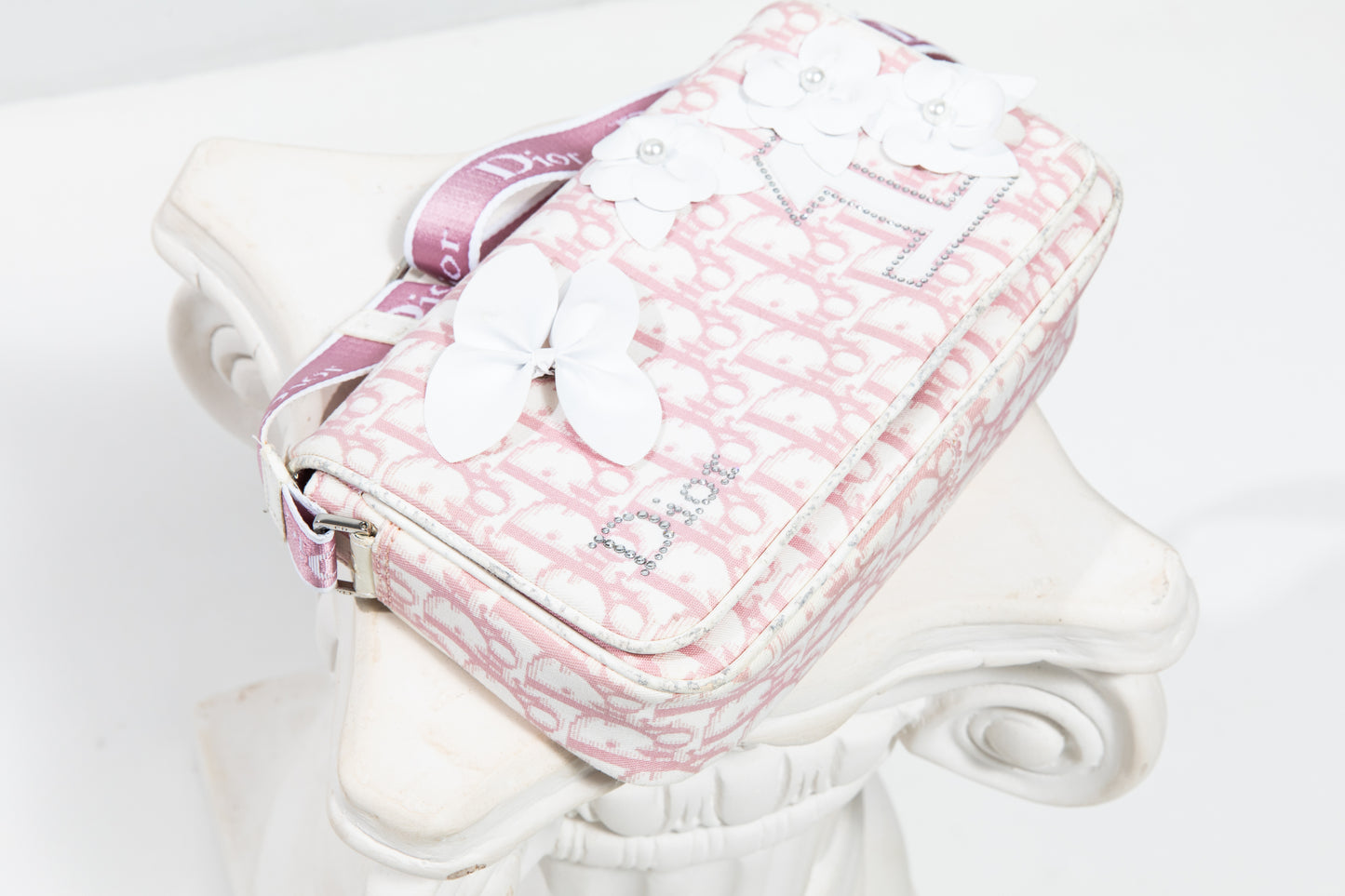 Christian Dior Pink Floral Crossbody Bag