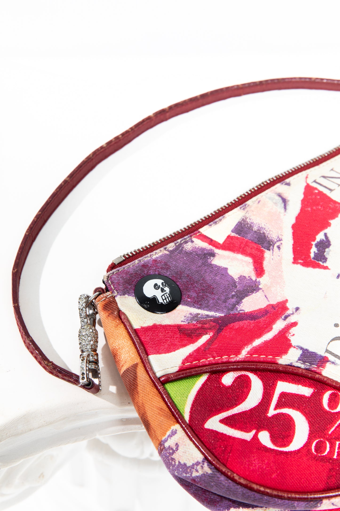 Christian Dior Victim Crystal Small Saddle Bag