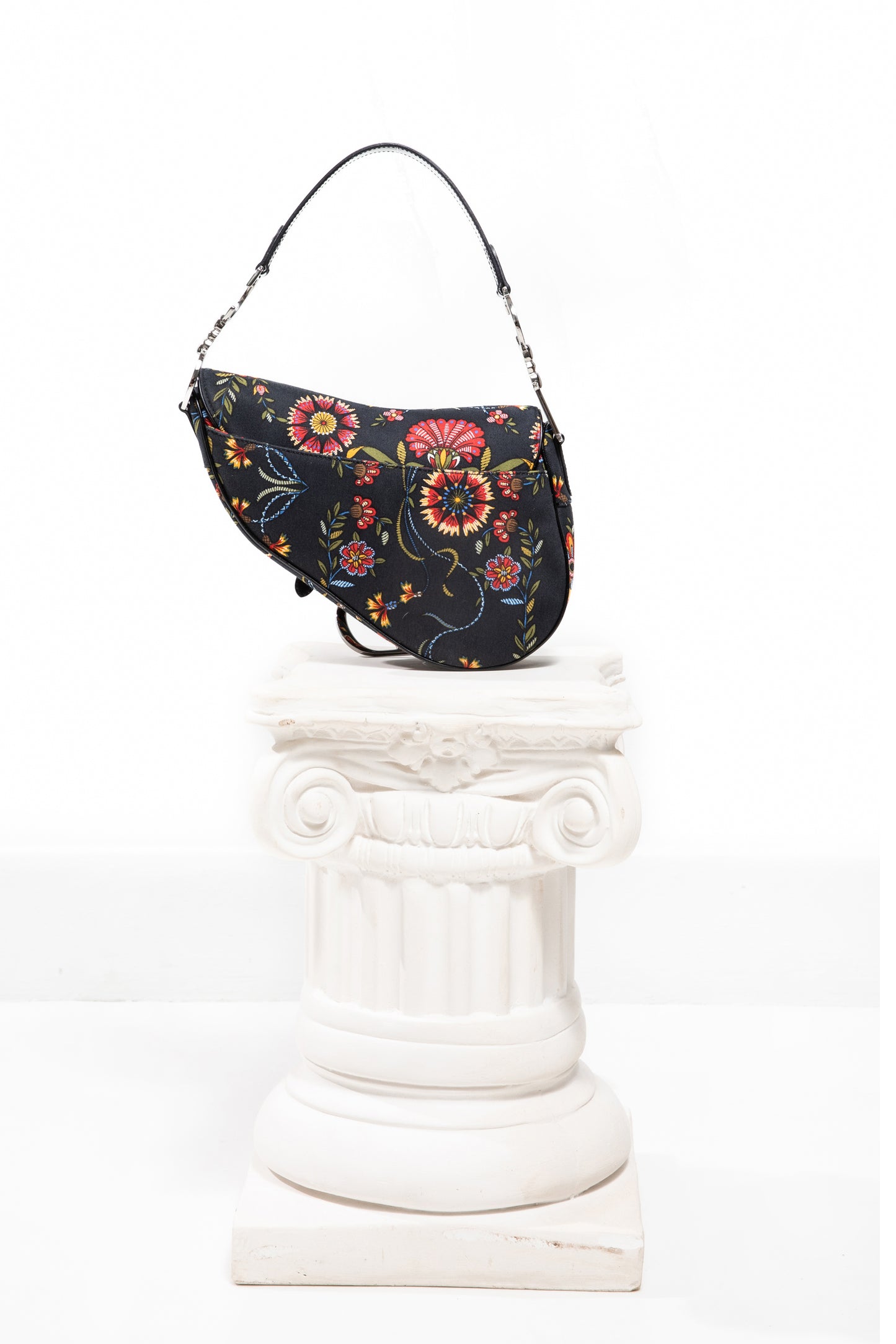 Christian Dior Floral Saddle Bag